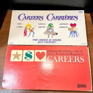 Careers Board Game English/French Version & 1965 Careers Game Parker Bros.